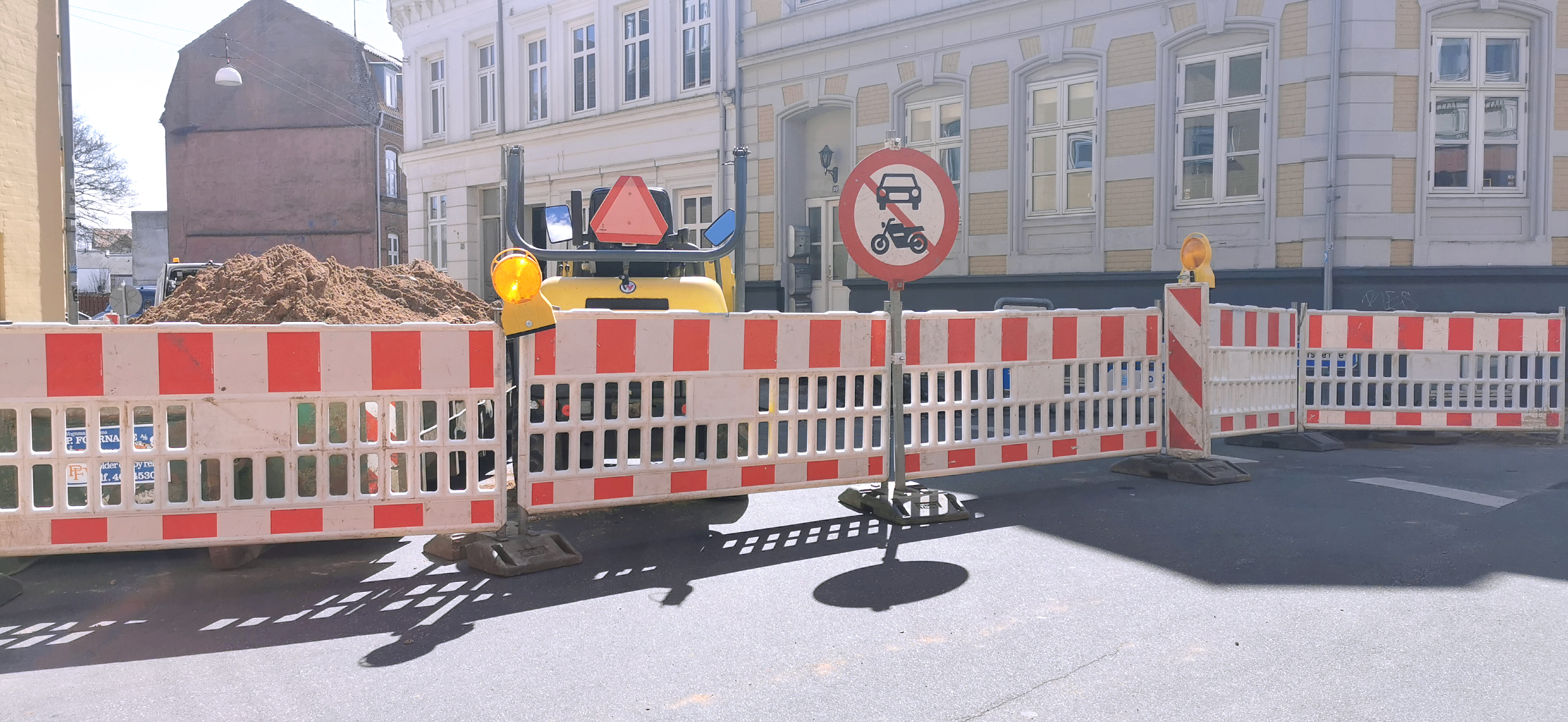 Afspærring på vejareal