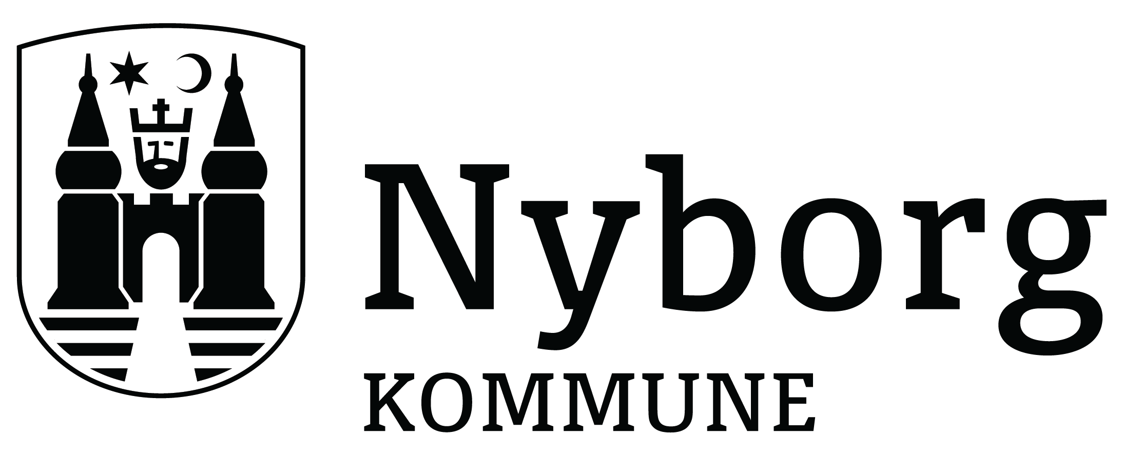Logo i sort med navnetræk