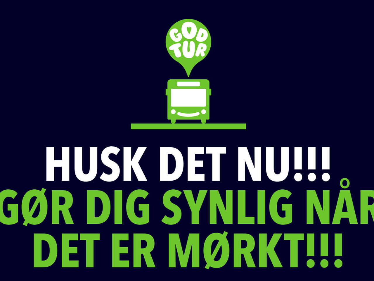 Kampagnebanner Fyn Bus - mød mig i mørket