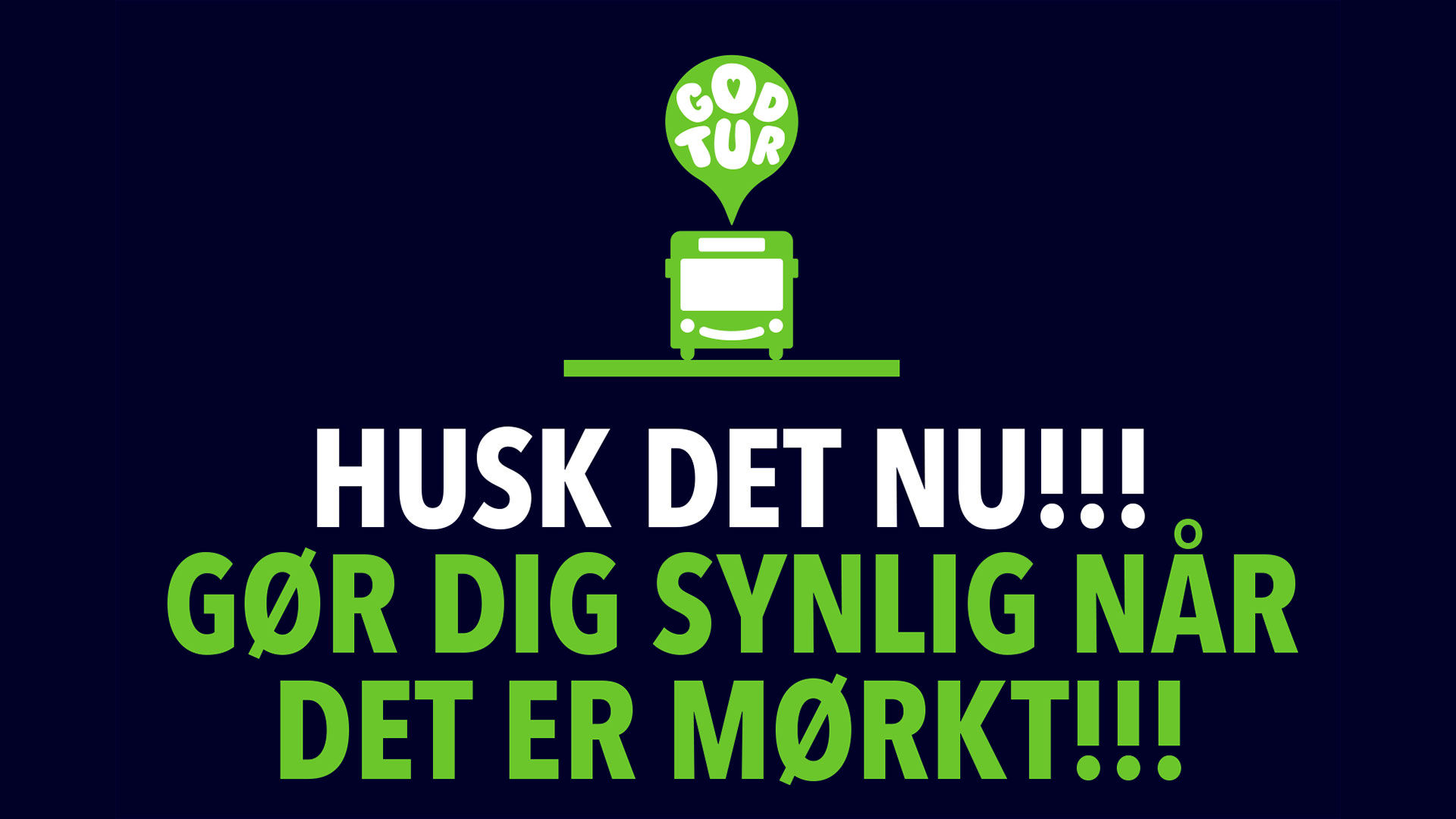 Kampagnebanner Fyn Bus - mød mig i mørket