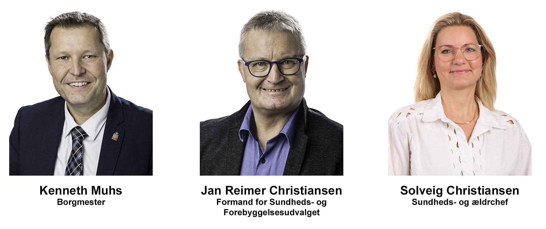 Kenneth Muhs, Jan Reimer Christiansen og Solevig Christiansen  // Foto: Nyborg Kommune