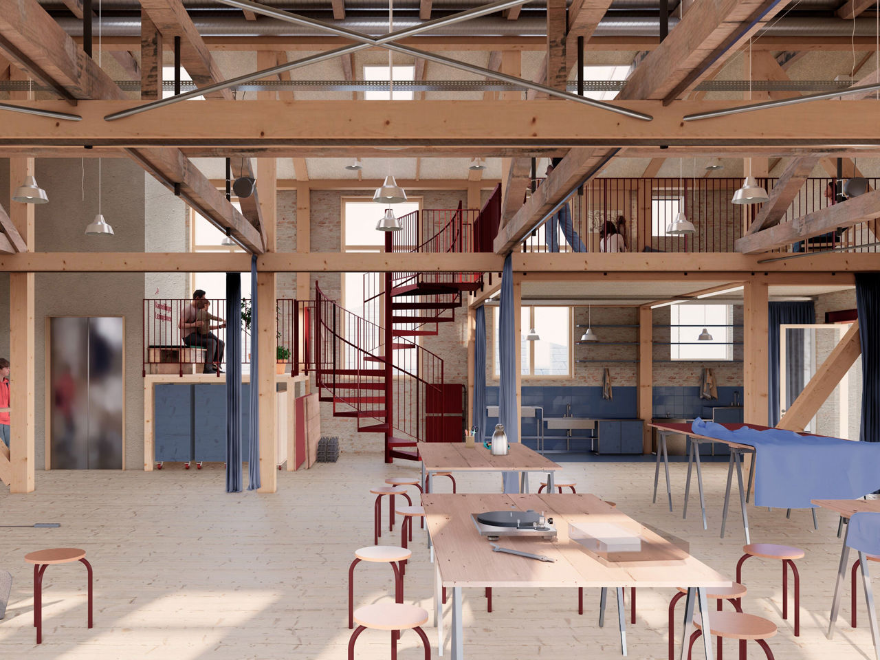 Visualisering af det kommende kulturloft på Bastionen