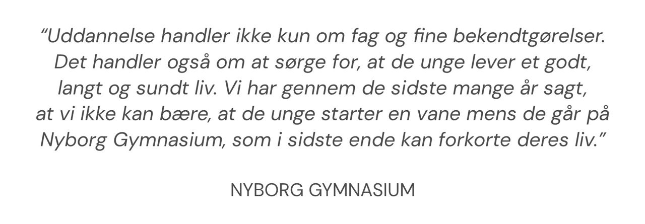 Citat Nyborg Gymnasium // Foto: Nyborg Kommune