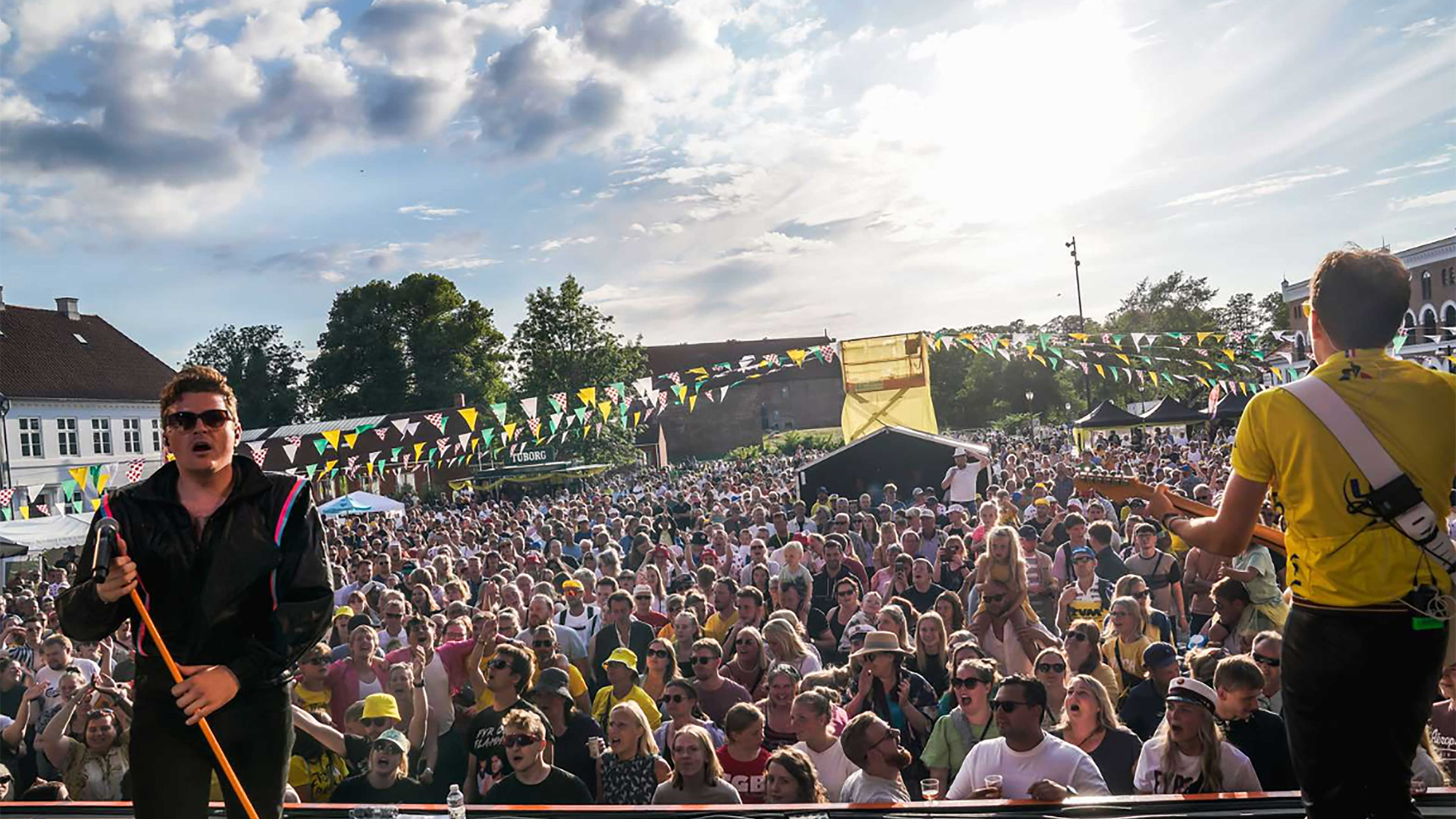 Koncert på Torvet i Nyborg under Tour de France