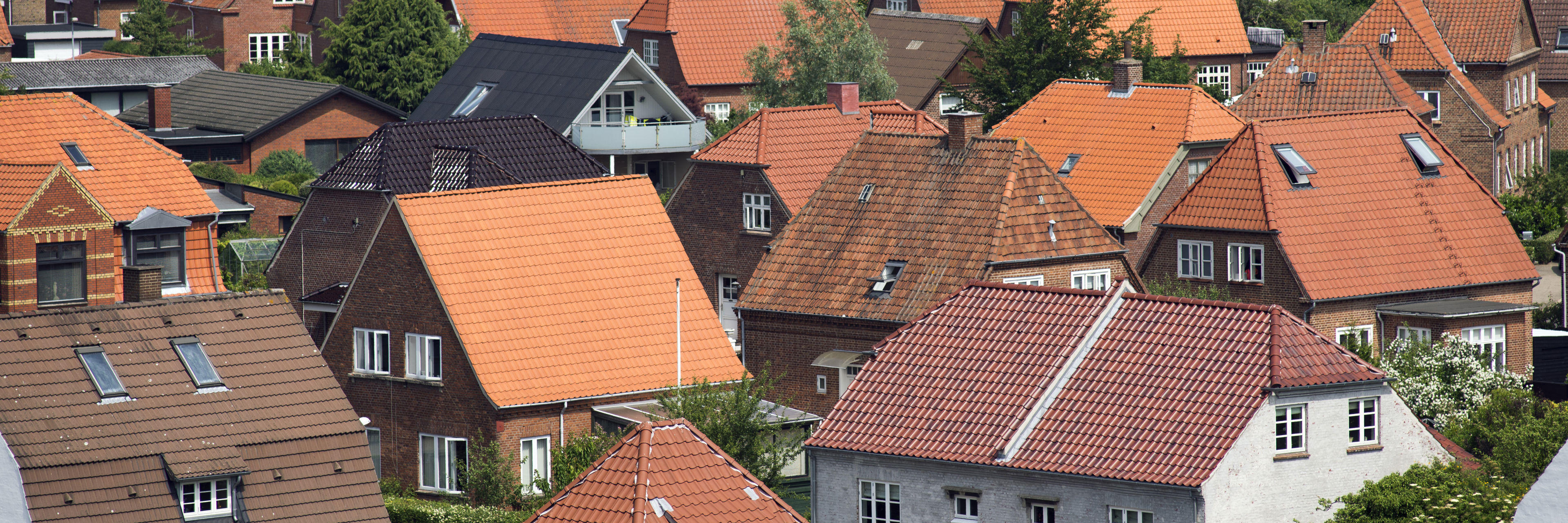Dronefoto villakvarter