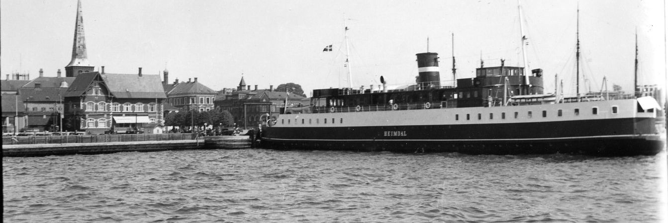 Færgen Heimdal sejlede mellem Korsør og Nyborg fra 1930 - 1975.