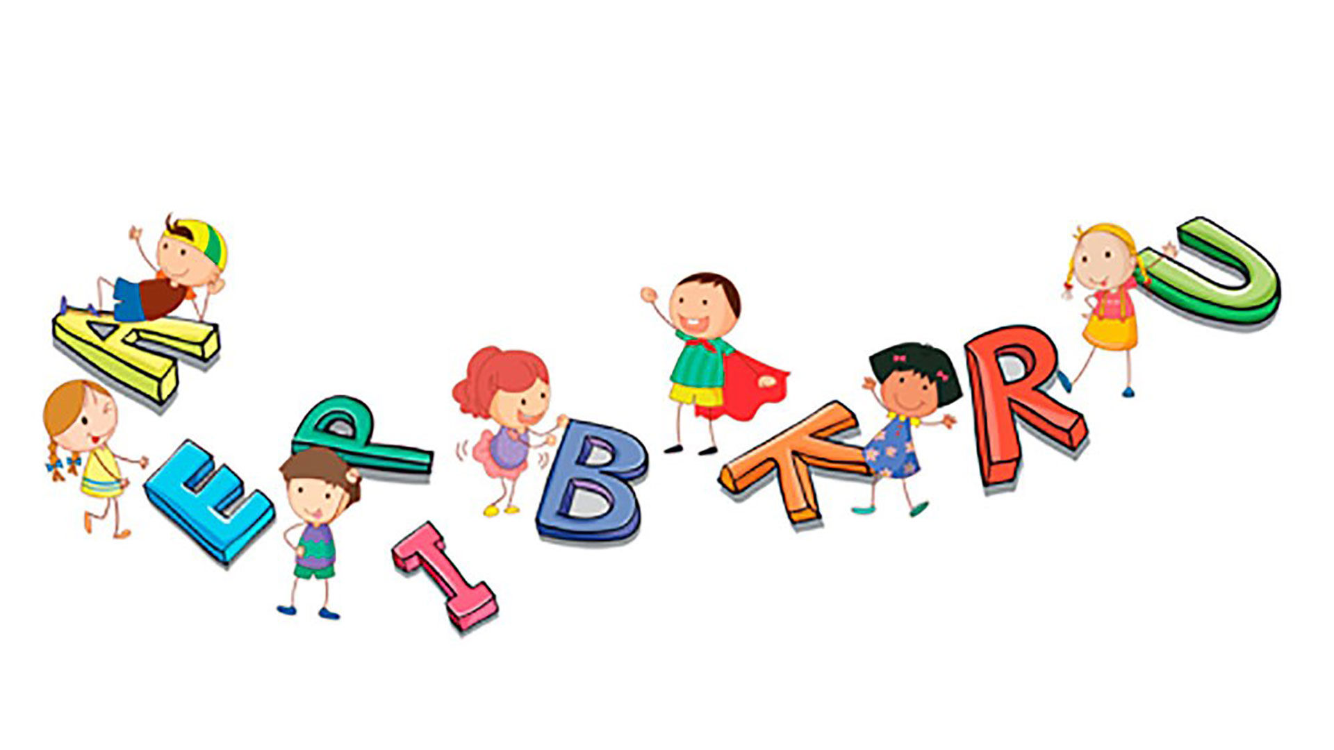 Tegning af bogstaver og legende tændstikbørn // Foto: Colourbox