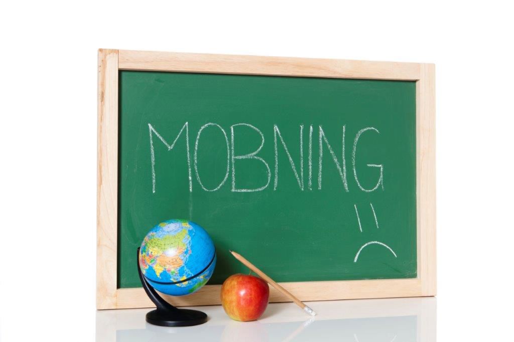 Tavle med teksten mobning