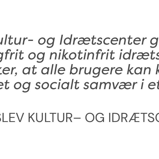 Citat Ullerslev Kultur og Idrætscenter // Foto: Nyborg Kommune