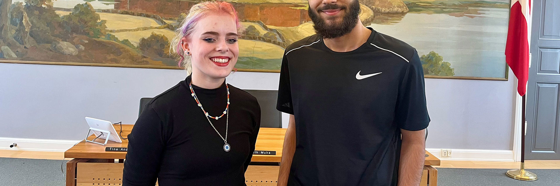 Ungeborgmester Klara Willems og viceungeborgemster Rahim Alan Durukan // Foto: Nyborg Kommune
