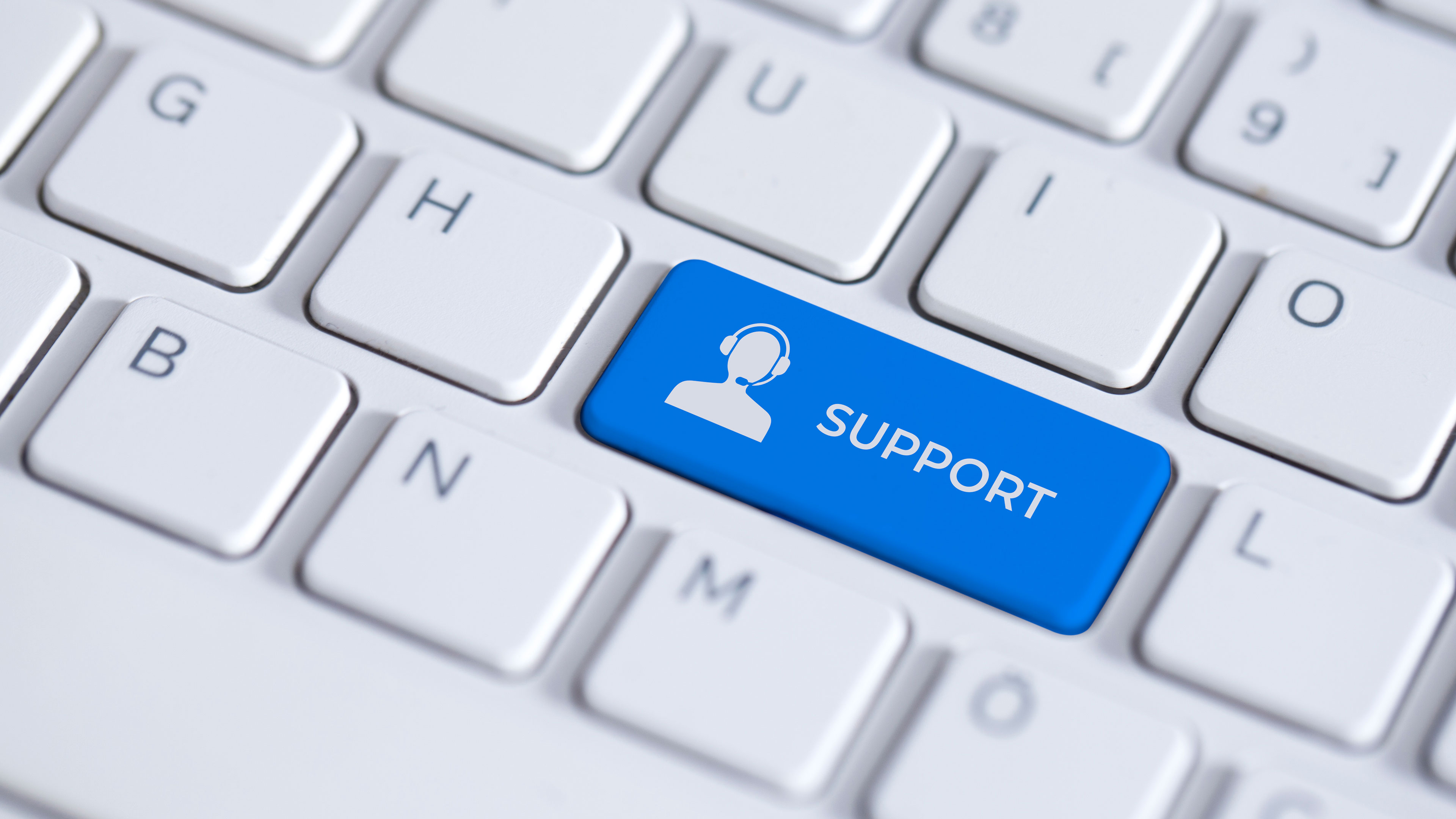 Tastatur med en 'support-knap' // Foto: Colourbox